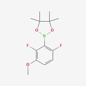 molecular formula C13H17BF2O3 B8095858 2,6-Difluoro-3-methoxyphenylboronic acid pinacol ester 
