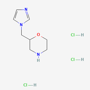 molecular formula C8H16Cl3N3O B8095899 2-(1H-Imidazol-1-ylmethyl)-morpholine trihydrochloride 
