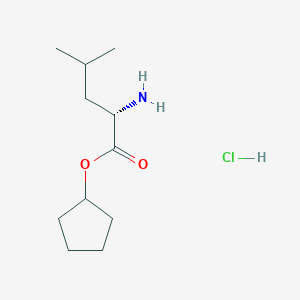 molecular formula C11H22ClNO2 B8095903 L-Leucine cyclopentyl ester HCl 
