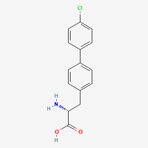 molecular formula C15H14ClNO2 B8095930 4-(4-Chlorophenyl)-D-phenylalanine 