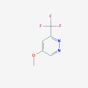 molecular formula C6H5F3N2O B8095977 5-Methoxy-3-(trifluoromethyl)pyridazine 