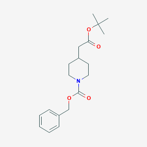 molecular formula C19H27NO4 B8095991 Benzyl 4-[2-(tert-butoxy)-2-oxoethyl]piperidine-1-carboxylate 