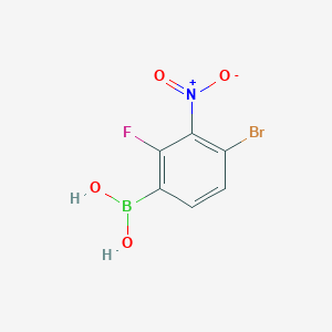 molecular formula C6H4BBrFNO4 B8096013 4-Bromo-2-fluoro-3-nitrophenylboronic acid 