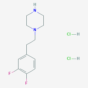 molecular formula C12H18Cl2F2N2 B8096019 1-(3,4-Difluorophenethyl)piperazine 2HCl 