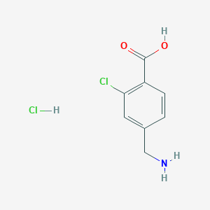 molecular formula C8H9Cl2NO2 B8096046 4-(Aminomethyl)-2-chlorobenzoic acid hydrochloride 