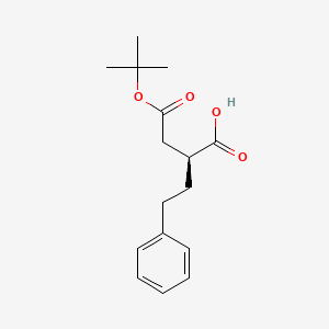 molecular formula C16H22O4 B8096061 (s)-4-Tert-butoxy-4-oxo-2-phenethylbutanoic acid 