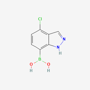 molecular formula C7H6BClN2O2 B8096067 4-Chloro-1H-indazol-7-ylboronic acid CAS No. 2121513-30-0