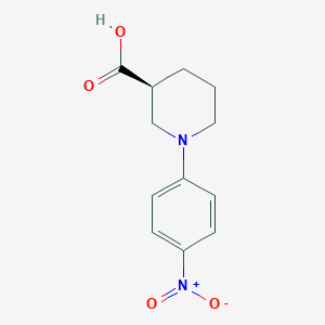 molecular formula C12H14N2O4 B8096076 (s)-1-(4-Nitrophenyl)piperidine-3-carboxylic acid 
