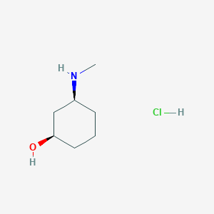 molecular formula C7H16ClNO B8096102 (1R,3S)-3-Methylamino-cyclohexanol hydrochloride 
