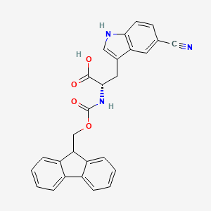 molecular formula C27H21N3O4 B8096135 Fmoc-5-cyano-L-tryptophan 