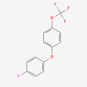 molecular formula C13H8F3IO2 B8096154 1-Iodo-4-(4-(trifluoromethoxy)phenoxy)benzene 