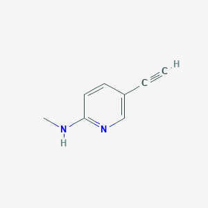 molecular formula C8H8N2 B8096159 5-Ethynyl-N-methyl-2-pyridinamine CAS No. 1056186-07-2