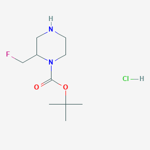 molecular formula C10H20ClFN2O2 B8096173 2-Fluoromethyl-piperazine-1-carboxylic acid tert-butyl ester hydrochloride 
