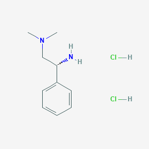 molecular formula C10H18Cl2N2 B8096179 (R)-N2,N2-Dimethyl-1-phenyl-1,2-ethanediamine dihydrochloride 