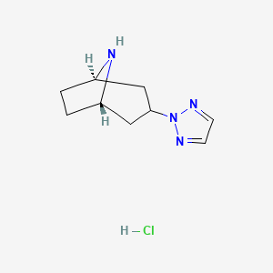molecular formula C9H15ClN4 B8096197 (1S,5R)-3-(triazol-2-yl)-8-azabicyclo[3.2.1]octane;hydrochloride 