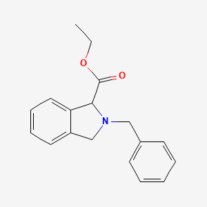 molecular formula C18H19NO2 B8096212 2-Benzyl-2,3-dihydro-1H-isoindole-1-carboxylic acid ethyl ester 