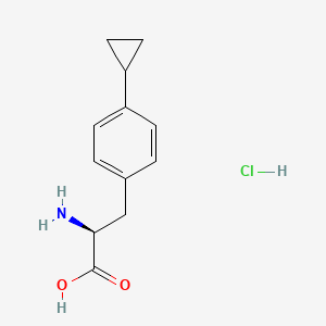 molecular formula C12H16ClNO2 B8096228 (2S)-2-amino-3-(4-cyclopropylphenyl)propanoic acid;hydrochloride 