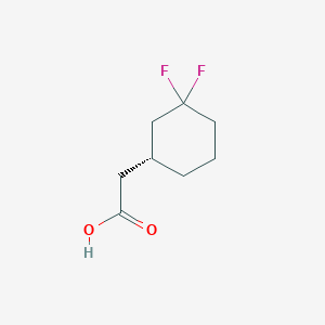 molecular formula C8H12F2O2 B8096252 (R)-2-(3,3-Difluorocyclohexyl)acetic acid 