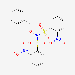 molecular formula C19H15N3O9S2 B8096259 N-(Benzyloxy)-N-[(2-nitrobenzene)sulfonyl](2-nitrobenzene)sulfonamide 
