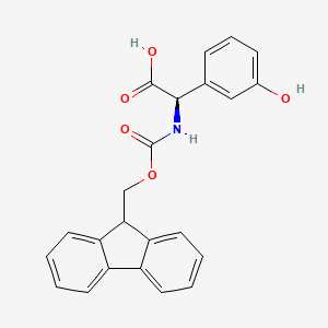 molecular formula C23H19NO5 B8096289 (r)-a-(Fmoc-amino)-3-hydroxy-benzeneacetic acid 