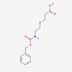 molecular formula C13H17NO5 B8096331 Cbz-NH-peg1-CH2CH2cooh 