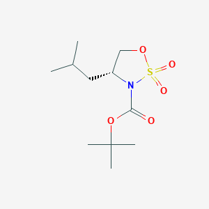 molecular formula C11H21NO5S B8096384 (R)-3-Boc-4-isobutyl-1,2,3-oxathiazolidine 2,2-dioxide 