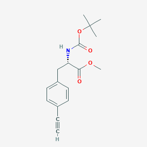 molecular formula C17H21NO4 B8096394 N-Boc-4-ethynyl-L-phenylalanine methyl ester 