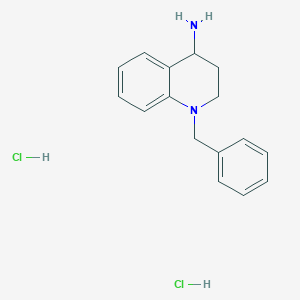 molecular formula C16H20Cl2N2 B8096413 1-Benzyl-1,2,3,4-tetrahydro-quinolin-4-ylamine dihydrochloride 