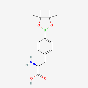 molecular formula C15H22BNO4 B8096440 (S)-2-Amino-3-(4-(4,4,5,5-tetramethyl-1,3,2-dioxaborolan-2-yl)phenyl)propanoic acid 