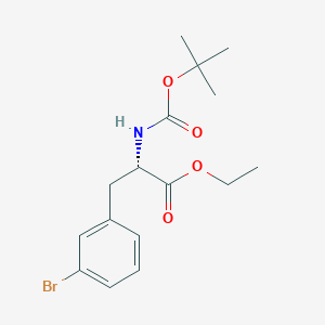 molecular formula C16H22BrNO4 B8096441 N-Boc-3-bromo-L-phenylalanine ethyl ester 