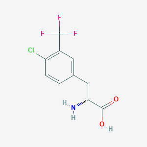 molecular formula C10H9ClF3NO2 B8096491 4-Chloro-3-(trifluoromethyl)-D-phenylalanine 
