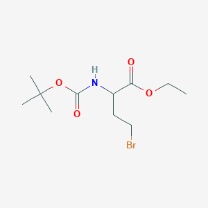 molecular formula C11H20BrNO4 B8096516 2-(Boc-amino)-4-bromobutyric acid ethyl ester 