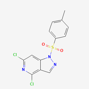 molecular formula C13H9Cl2N3O2S B8096524 4,6-Dichloro-1-tosyl-1H-pyrazolo[4,3-c]pyridine 