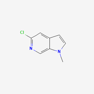 molecular formula C8H7ClN2 B8096545 5-chloro-1-methyl-1H-pyrrolo[2,3-c]pyridine 