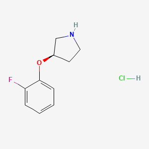 molecular formula C10H13ClFNO B8096552 (R)-3-(2-Fluorophenoxy)pyrrolidine HCl 