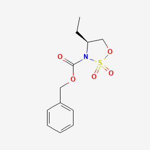 molecular formula C12H15NO5S B8096570 (S)-3-Cbz-4-ethyl-1,2,3-oxathiazolidine 2,2-dioxide 