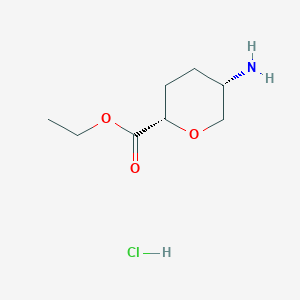 Ethyl cis-5-aminooxane-2-carboxylate hydrochloride