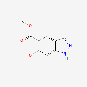 molecular formula C10H10N2O3 B8096712 Methyl 6-methoxy-1H-indazole-5-carboxylate 
