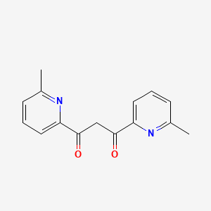 molecular formula C15H14N2O2 B8096777 1,3-Bis-(6-methyl-pyridin-2-yl)-propane-1,3-dione 