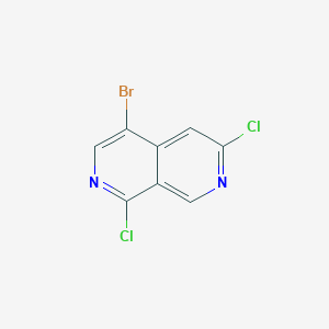 molecular formula C8H3BrCl2N2 B8096788 4-Bromo-1,6-dichloro-2,7-naphthyridine 