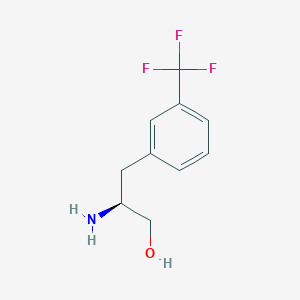 molecular formula C10H12F3NO B8096808 (S)-b-Amino-3-(trifluoromethyl)benzenepropanol 