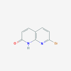 molecular formula C8H5BrN2O B8096834 7-Bromo-1,8-naphthyridin-2(1H)-one 