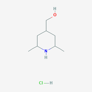 molecular formula C8H18ClNO B8096851 (2,6-Dimethylpiperidin-4-yl)methanol hydrochloride 