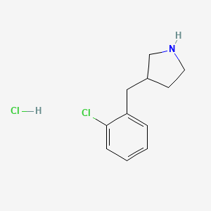 molecular formula C11H15Cl2N B8096859 3-(2-Chlorobenzyl)pyrrolidine hydrochloride 