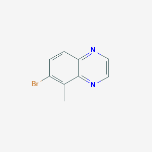 molecular formula C9H7BrN2 B8096897 6-Bromo-5-methylquinoxaline 
