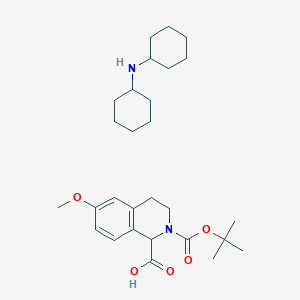 molecular formula C28H44N2O5 B8096909 2-Boc-6-methoxy-3,4-dihydro-1H-isoquinoline-1-carboxylic acid dicyclohexylamine salt 