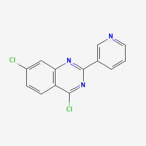 molecular formula C13H7Cl2N3 B8096913 4,7-dichloro-2-(3-pyridinyl)Quinazoline 