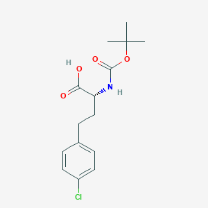 molecular formula C15H20ClNO4 B8096919 (R)-Boc-4-chloro-homophenylalanine 