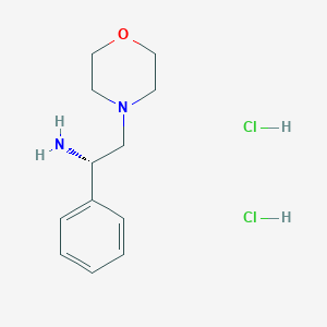 molecular formula C12H20Cl2N2O B8096937 (1S)-2-morpholin-4-yl-1-phenylethanamine dihydrochloride 