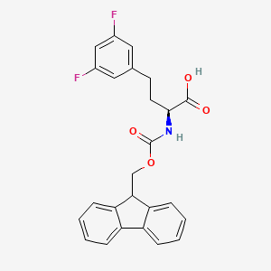 molecular formula C25H21F2NO4 B8096939 (S)-a-(Fmoc-amino)-3,5-difluorobenzenebutanoic acid 